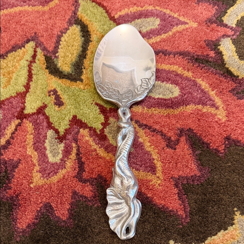 Arthur Court Designs Vintage Elegant Silver Spoon with Intricate Design